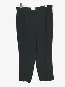 Talbots Women Size 14P Lined Trousers Dress Pants Black Taper Leg Crepe-Like - Picture 1 of 3