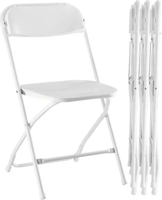 HOMEFLA Folding Chair 4 / 6 Pcs Plastic Sturdy Folding Chairs 330lbs Home Outdoor Indoor