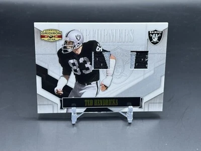 2008 Donruss Gridiron Gear Ted Hendricks Dual Patch /15 Raiders HOF - Image 1 of 2