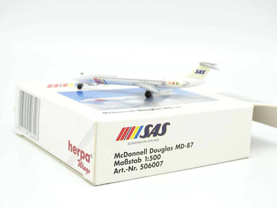 Herpa Aereo Airlines 1/500 - Mcdonnell Douglas MD-87 SAS - Immagine 1 di 1