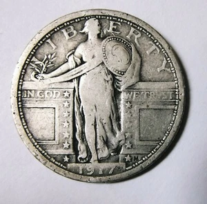1917 Quarter Standing Liberty Type I  Fine - Picture 1 of 3