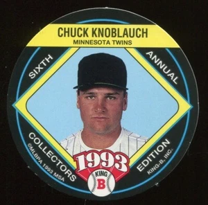 1993 MSA King B Disc #24 Chuck Knoblauch Minnesota Twins - Picture 1 of 2