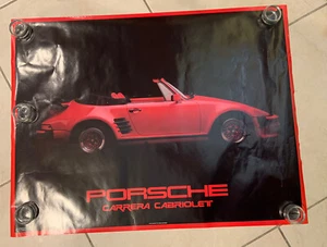 Vintage Porsche Carrera Cabriolet 1985 BBS Dick Barbour Grant Edwards Poster - Bild 1 von 11