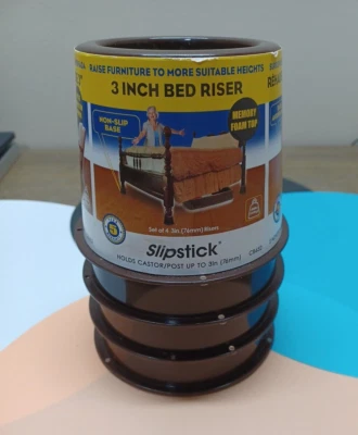 Elevadores de cama/elevadores de muebles Slipstick CB652 3 pulgadas mesa escritorio etc - JUEGO DE CUATRO Foto 1 de 4