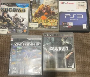 Lot Of 5 Sony PlayStation 3 PS3 GamesAssorted Call Of Duty Thief Dangerous Hunts - Picture 1 of 7