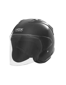 Casque JET NOX N220-S noir brillant Taille L *NEUF* - Imagen 1 de 4