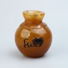Chinese Exquisite Handmade Crab Carving Agate Pot
