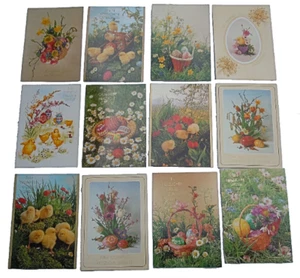 Vintage Retro Osterpostkarten 12er Set - 3x4 Stck.verblistert - Bild 1 von 1
