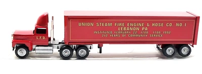 1988 Union Steam Fire Co. Lebanon PA Mack Semi Trailer Truck Winross 10" Inch - Image 1 of 4