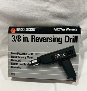 Black and Decker 3/8” Taladro Reversible Modelo, 7148 1/3 HP Compacto - Imagen 1 de 6