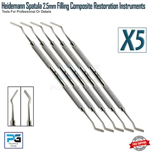 SPACHTEL HEIDEMANN 3MM DENTAL COMPOSIT FLACH KUNSTSTOFF FÜLLSPATEL CE 5er SET - Bild 1 von 8