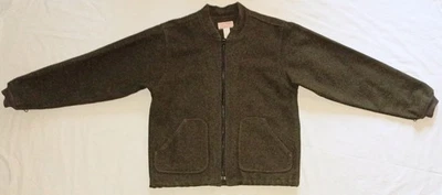 Vintage Filson Mackinaw Virgin Wool Jacket Liner Forest Green Mens L USA Made - Image 1 of 4