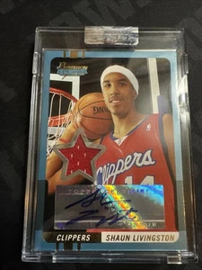 Tarjeta de baloncesto 2004 Bowman Signatures SP/169 Shaun Livingston autógrafo - Imagen 1 de 3