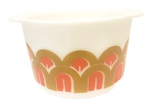 Vintage Pyrex Arches Fish Scales 343 Orange 1-1/2 QT Mixing Bowl 1971 - Picture 1 of 13