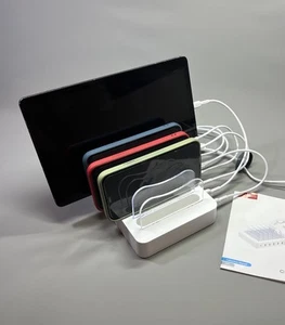 6 Port Ladestation Dock Ständer für mehrere Geräte 60W/12A mit Kabeln - Bild 1 von 22