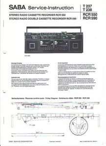 Saba Original Service Manual für  RCR 550 - RCR 590 - Picture 1 of 1