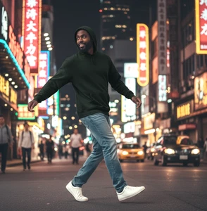 Vintage GILDAN Activewear Ultra Cotton Heavyweight Hoodie Large Forest Green NOS - Picture 1 of 8