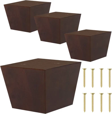 Patas de Mueble para Sofá Silla Sofá u Otomana, Juego de 4 Pies de Repuesto, 3 Inc Foto 1 de 4