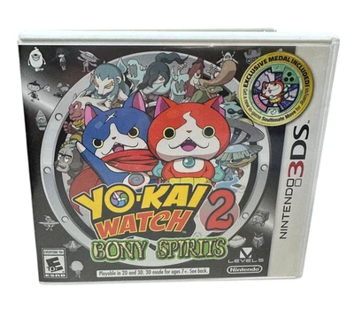 YO-KAI WATCH 2: Bony Spirits (Nintendo 3DS, 2016) case/game/inserts NO MEDAL - Image 1 of 4