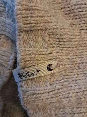 Woolrich Women's Sz M 1/4 Quarter Zip Mock Neck Pullover Sweater Wheat Woven  - Image 1 of 4