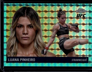 2025 Topps Chrome UFC Luana Pinheiro #55T-22 1955 Aqua Geometric /99 - Foto 1 di 2
