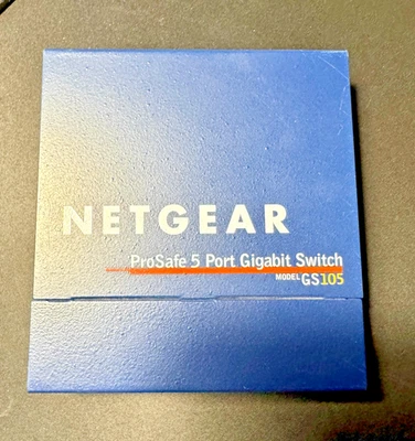 NETGEAR GS105 v4 ProSafe 5-Port Gigabit Switch + Power Cable - Image 1 of 4
