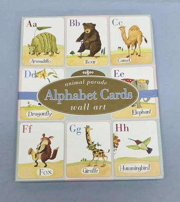 Tarjetas del alfabeto EeBoo Animal Parade de colección - Tarjetas flash de arte de pared de 8" x 10" Foto 1 de 4