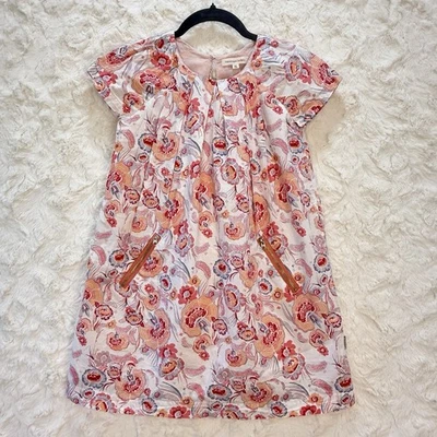 Vestido Copenhagen Delights Niñas Talla 8 100% Algodón Rosa y Coral Floral Foto 1 de 4