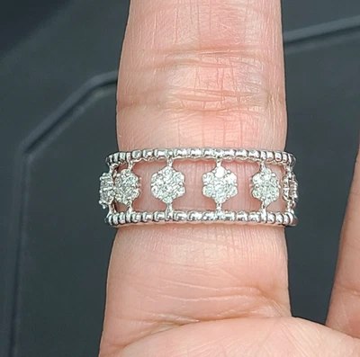 OFERTA! Anillo de boda de oro de 14 quilates con gota de pera y diamantes redondos naturales de 0,40 quilates Foto 1 de 4