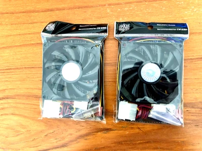 Lot of 2 ea Cooler Master Standard Fans 80mm X 80mm X 15mm - Image 1 of 3