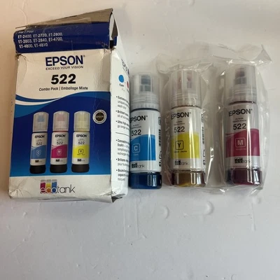 Epson T522 Multi-Color Tintenflasche Pack Cyan Magenta Gelb T522520-S EXP 11/29 - Bild 1 von 4