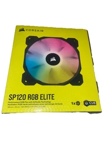 NEW CORSAIR iCUE SP120 RGB ELITE 120mm PWM LIGHTING NODE AIRGUIDE 8 WIRE FAN - Picture 1 of 2
