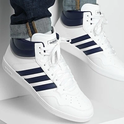 Adidas Hoops 4.0 Mid Men’s Running Shoe Athletic Sneakers White Trainers #995 - Image 1 of 4