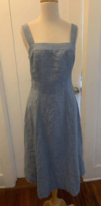 Boden Sundress Blue Chambray Pockets Square Neck Straps Size 2R NWT - Picture 1 of 8