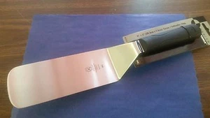 SPATULA 3" x 8" STAINLESS STEEL HAMBURGER TURNER BLACK POLY GRIP HANDLE NSF SEAL - Picture 1 of 6