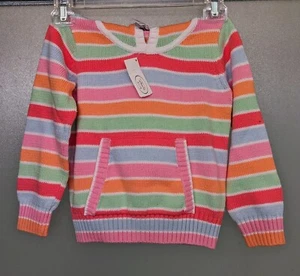 Talbots Kids size 4 rainbow hoodie - Front Hand pocket - Knit Colorful NEW w/Tag - Picture 1 of 3