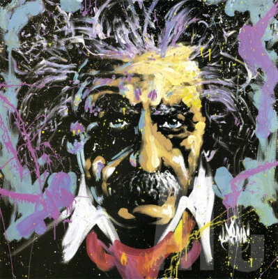 24W"x24H" EINSTEIN E=MC2 by DAVID GARIBALDI - ART SCIENCE PHYSICS ALBERT CANVAS