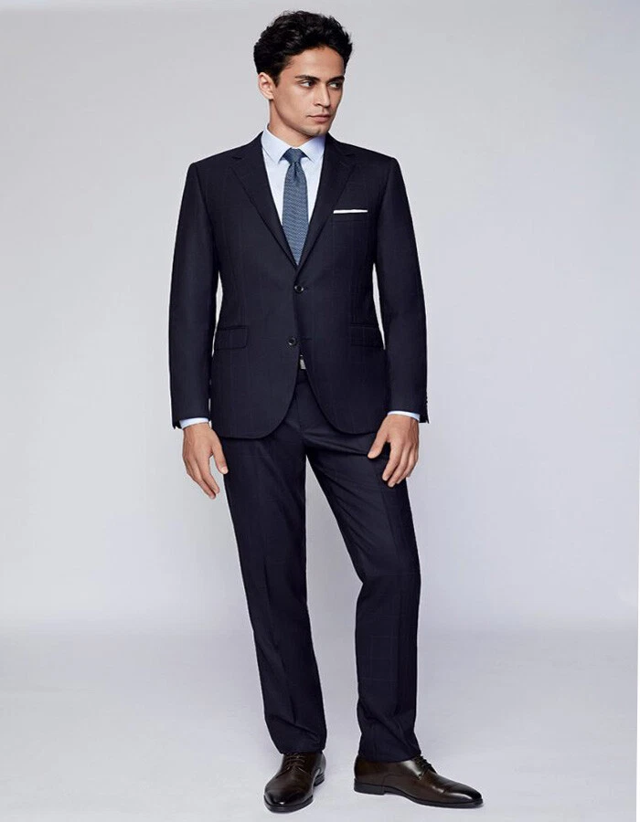 Paul Betenly Classic Fit Two Button Notch Navy Blue Suit - Image 1 of 1