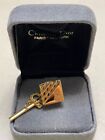 Christian Dior authentic square tie tack yellow gold color vintage men's jewelry
