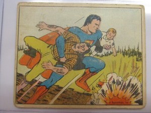 1940 Superman Gum Card #26 Log Jam Peril GD 2