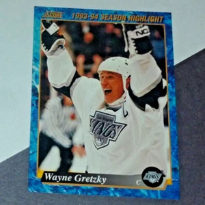 1994-95 Wayne Gretzky Hockey Card Score #662 Los Angeles Kings All-Time Scorer - Bild 1 von 2