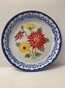 Vintage Thai Traditional Flower Pattern Enamel Serving Tray Decor Large Size 12" - Picture 1 of 166