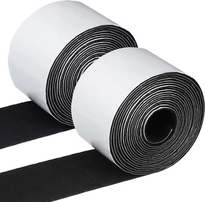 2 Pack 1.96 Inch X 20 Feet Felt Strips Adhesive Backing Black - Picture 1 of 12
