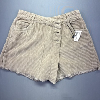 Pantalón corto Zara para mujer marrón pana talla 11-12 Foto 1 de 4