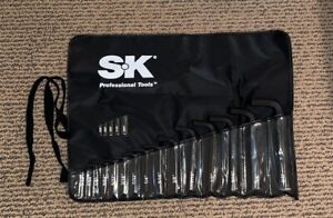 20 pc hex L key wrench set SK Professional Tools w/tool roll *Made in USA*  NEW