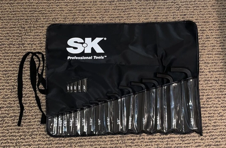 20 pc hex L key wrench set SK Professional Tools w/tool roll *Made in USA*  NEW - Image 1 of 4