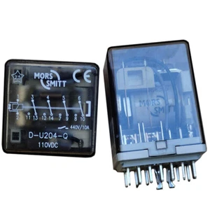 2Pcs Mors Smitt D-U204-Q 110VDC Intermediate Relay 14Pins - Picture 1 of 1