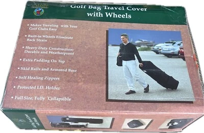 Bolsa de golf Club Champ 9717 de viaje cómoda con esta funda - negra Foto 1 de 2