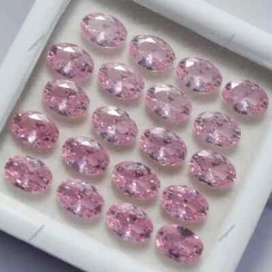 12 Pis Natural Pink Sapphire CERTIFIED Oval Shape Loose Gemstone 7x5 MM Lot - Picture 1 of 6