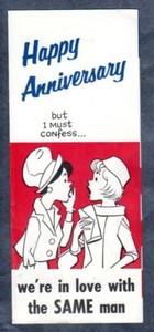 We're In Love With The Same Man - Goldwater Greeting Card